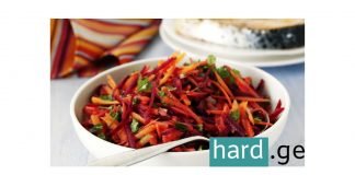 ჭარხლის სალათის საუკეთესო რეცეპტი, რომელიც სამუდამოდ დაგავიწყებთ ოლივიეს