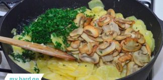 კარტოფილი სოკოსთან და ნაღებთან ერთად-ეს უგემრიელესი კერძი აუცილებლად უნდა სცადოთ!