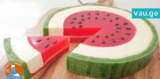 ნახეთ, როგორ უნდა მოამზადოთ საზამთროს ფორმის ჩიზქეიქი! ეს ყველას მოეწონება…