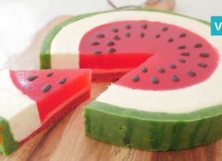 ნახეთ, როგორ უნდა მოამზადოთ საზამთროს ფორმის ჩიზქეიქი! ეს ყველას მოეწონება…