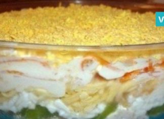 მოამზადეთ სალათი “აფრიკა”, ქათმითა და კივით – გემრიელი და მარტივია!