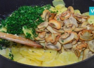 კარტოფილი სოკოსთან და ნაღებთან ერთად-ეს უგემრიელესი კერძი აუცილებლად უნდა სცადოთ!