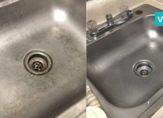 მან ერთი გენიალური ინგრედიენტის გამოყენებით სამზარეულოს ნიჟარა გაწმინდა. ის ბზინავს!