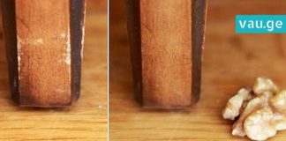 მან ავეჯის გაწმენდა კაკლის ნატეხით დაიწყო. ხერხი, რომელიც ყველა დიასახლისს გამოადგება