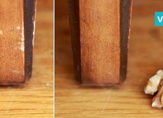 მან ავეჯის გაწმენდა კაკლის ნატეხით დაიწყო. ხერხი, რომელიც ყველა დიასახლისს გამოადგება