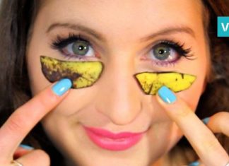 მან ბანანი დააქუცმაცა და თვალებზე დაიდო. შედეგით ყველა მანდილოსანი კმაყოფილი იქნება