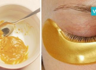 ოქროს ნიღაბი თვალებს ქვემოთ ჩაშავებული წრეების მოსაშორებლად!