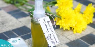 როგორ მოვამზადოთ ტანისა და სახის სპრეი მწვანე ჩაისა და კიტრის გამოყენებით იმისათვის, რომ შეავჩეროთ კანის დაბერება