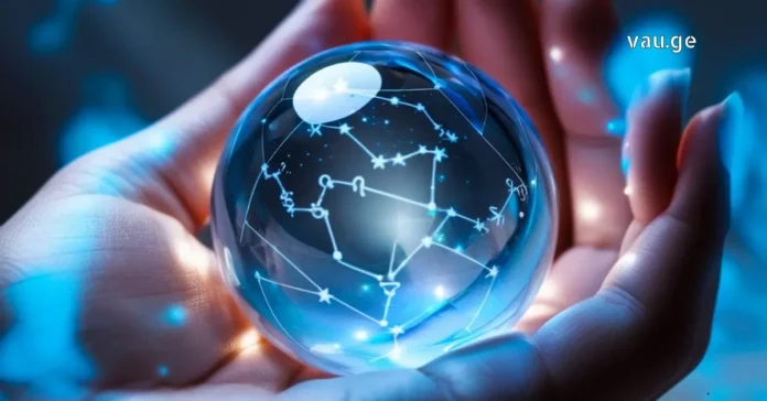 Zodiac wheel and mystical astrology symbols with constellations.